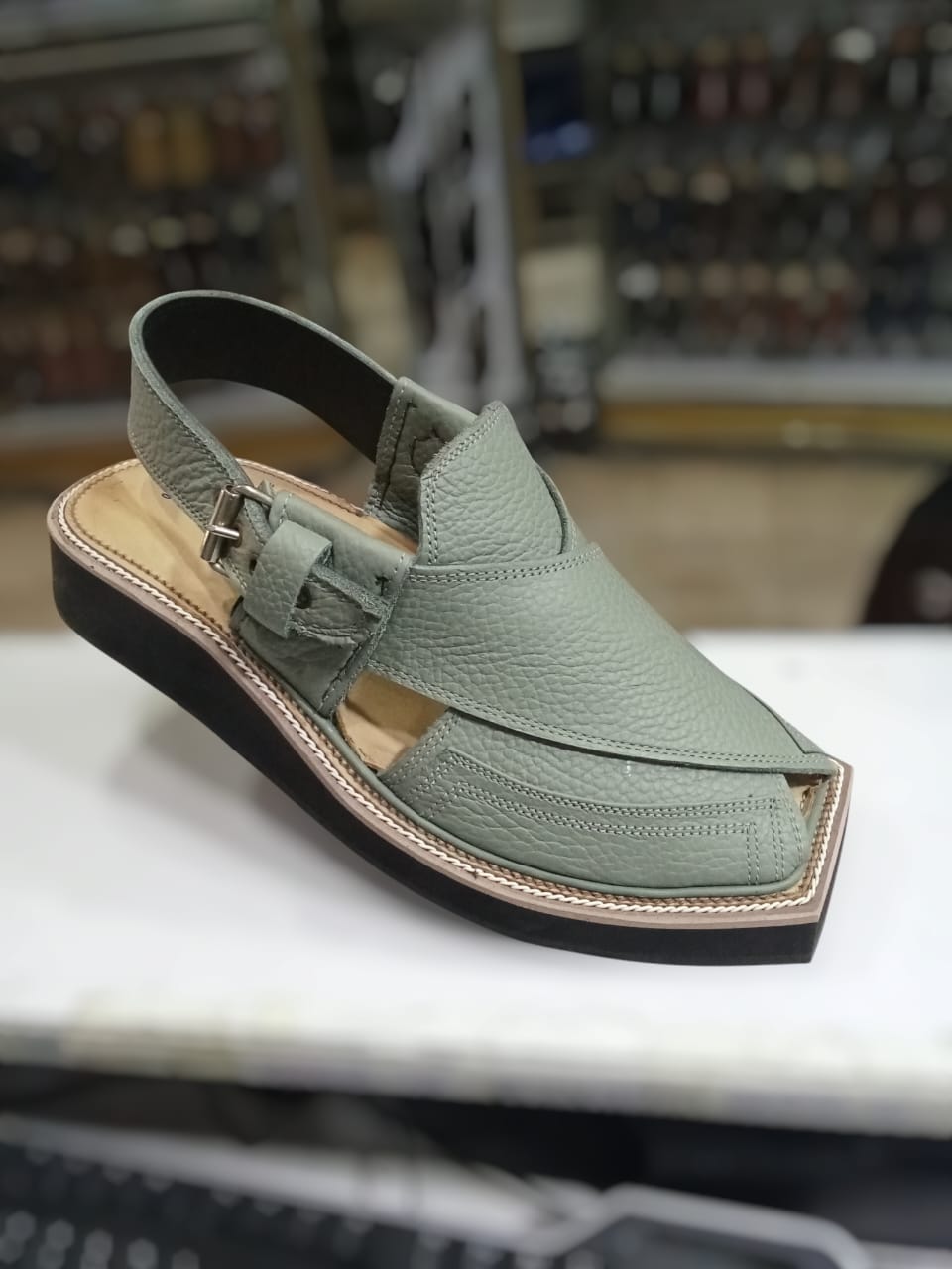 green colour peshawari chappaL