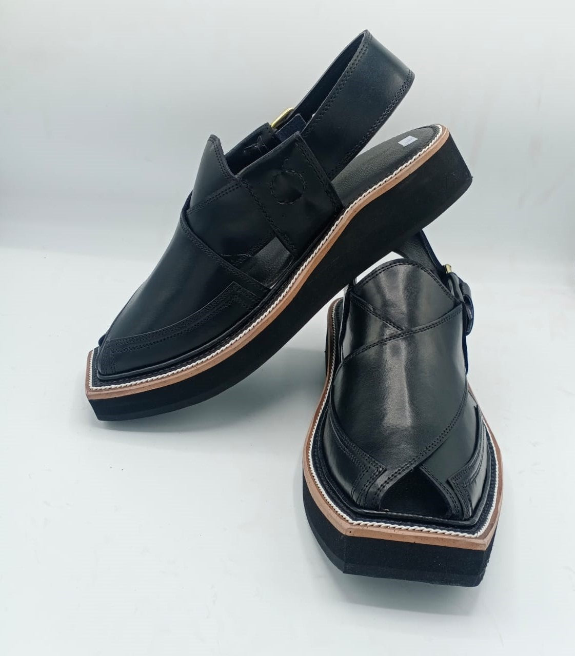 Black Kaptaan Chappal peshawari
